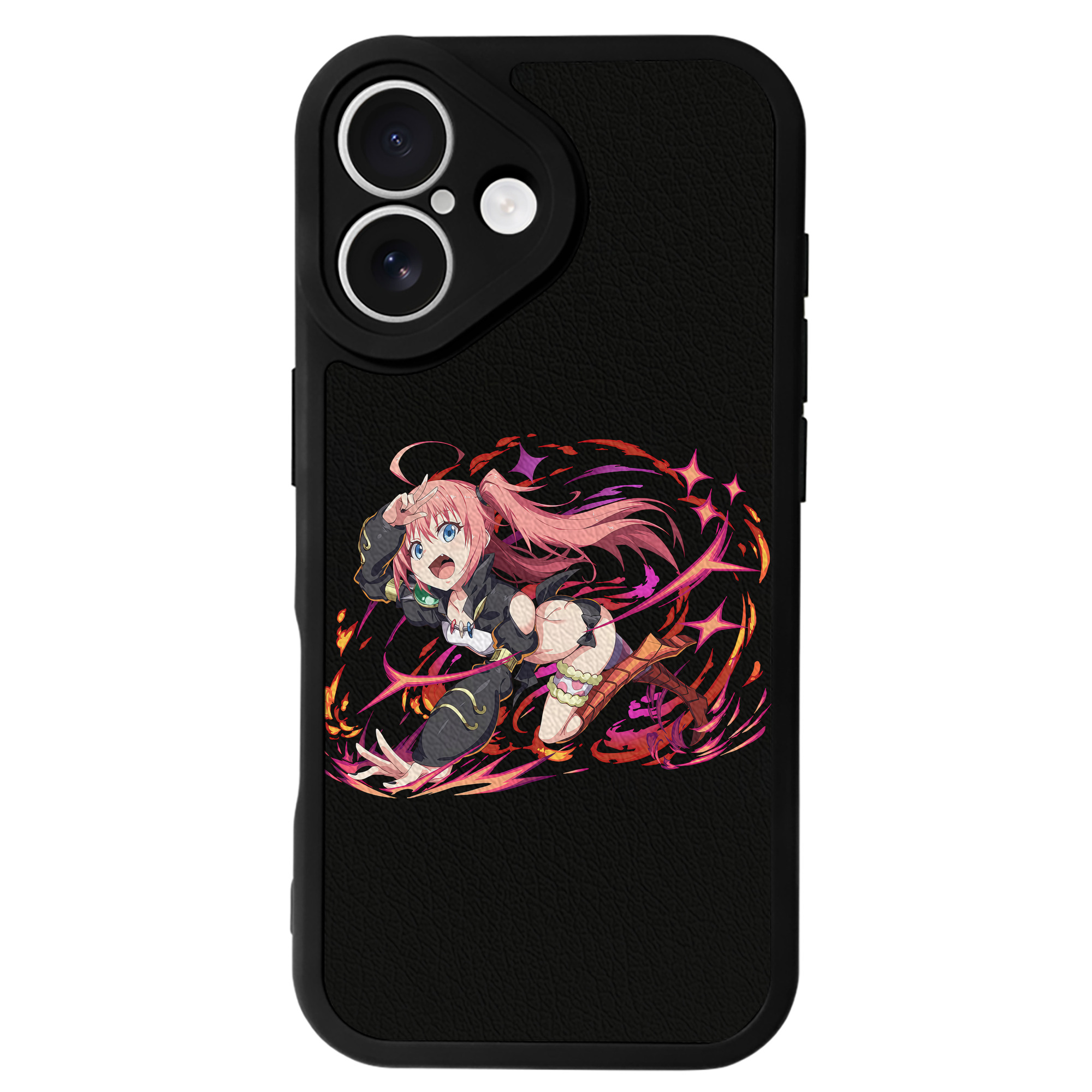 （画像用） 転スラ Regarding Reincarnated to Slime 【iPhone 16シリーズ対応】シリコンスマホケース（レザー調） 材質：シリコン
